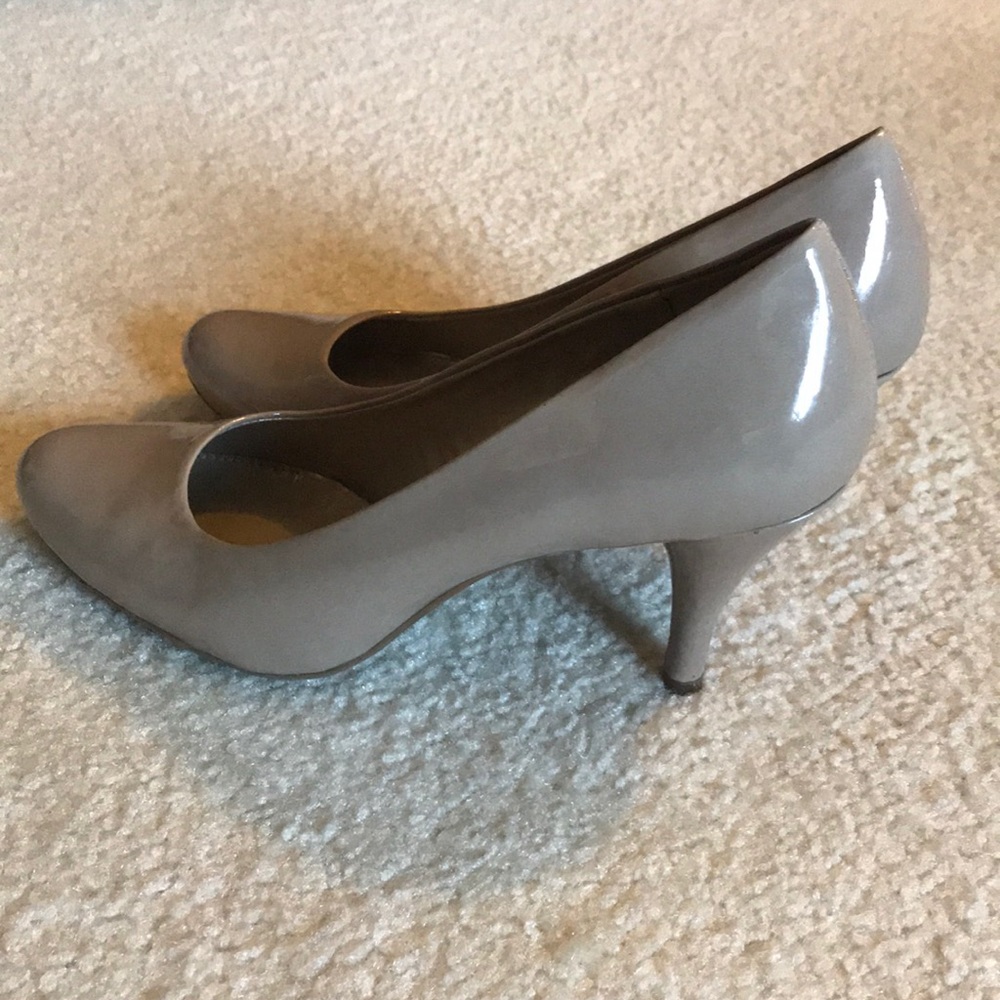 Nude Patent Leather Pumps